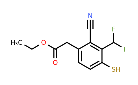 1807143-03-8 | Ethyl 2-cyano-3-difluoromethyl-4-mercaptophenylacetate