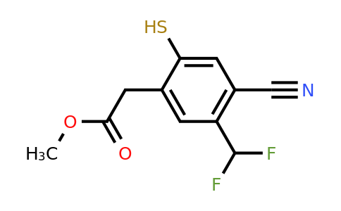 1807143-17-4 | Methyl 4-cyano-5-difluoromethyl-2-mercaptophenylacetate