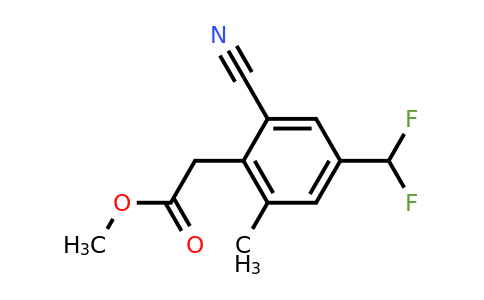 1807145-31-8 | Methyl 2-cyano-4-difluoromethyl-6-methylphenylacetate