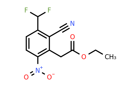 1807146-27-5 | Ethyl 2-cyano-3-difluoromethyl-6-nitrophenylacetate
