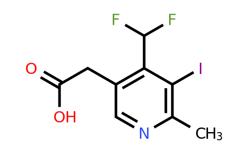 1807146-77-5 | 4-(Difluoromethyl)-3-iodo-2-methylpyridine-5-acetic acid