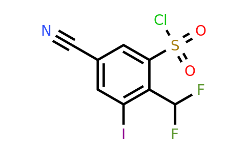 1807147-14-3 | 5-Cyano-2-difluoromethyl-3-iodobenzenesulfonylchloride