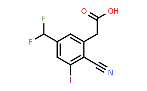 1807147-61-0 | 2-Cyano-5-difluoromethyl-3-iodophenylacetic acid