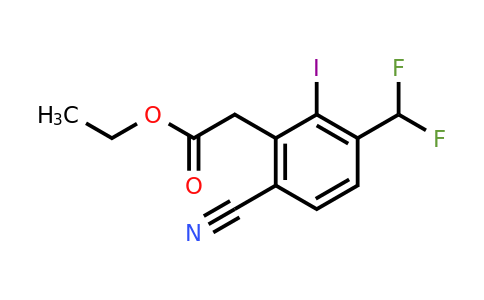 1807147-88-1 | Ethyl 6-cyano-3-difluoromethyl-2-iodophenylacetate