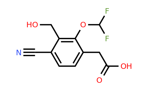 1807161-29-0 | 4-Cyano-2-difluoromethoxy-3-(hydroxymethyl)phenylacetic acid