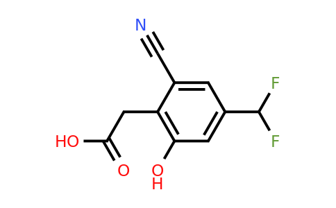 1807162-73-7 | 2-Cyano-4-difluoromethyl-6-hydroxyphenylacetic acid