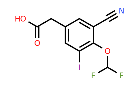 1807162-79-3 | 3-Cyano-4-difluoromethoxy-5-iodophenylacetic acid