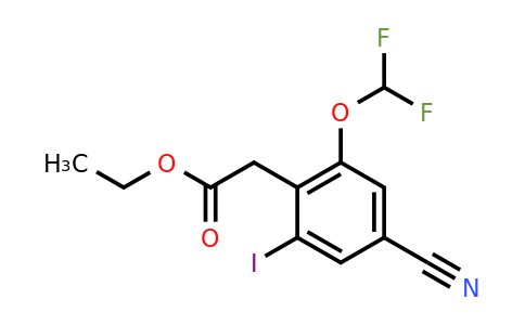 1807163-08-1 | Ethyl 4-cyano-2-difluoromethoxy-6-iodophenylacetate
