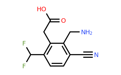1807165-72-5 | 2-Aminomethyl-3-cyano-6-(difluoromethyl)phenylacetic acid