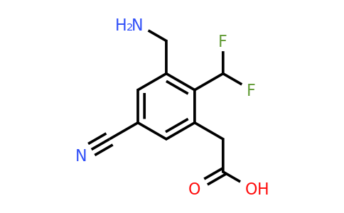 1807165-78-1 | 3-Aminomethyl-5-cyano-2-(difluoromethyl)phenylacetic acid