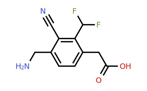1807165-83-8 | 4-Aminomethyl-3-cyano-2-(difluoromethyl)phenylacetic acid