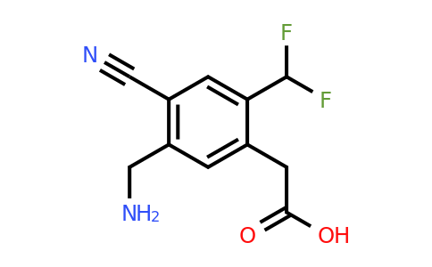 1807165-91-8 | 5-Aminomethyl-4-cyano-2-(difluoromethyl)phenylacetic acid