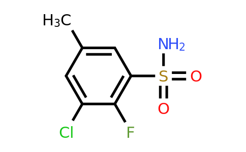 1807167-36-7 | 3-Chloro-2-fluoro-5-methylbenzenesulfonamide