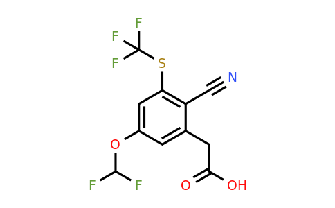 2-Cyano-5-difluoromethoxy-3-(trifluoromethylthio)phenylacetic acid