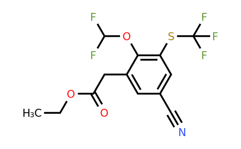 1807169-71-6 | Ethyl 5-cyano-2-difluoromethoxy-3-(trifluoromethylthio)phenylacetate