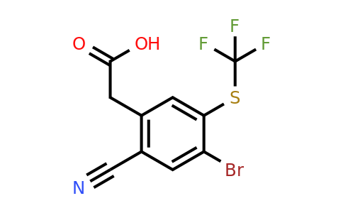 1807171-38-5 | 4-Bromo-2-cyano-5-(trifluoromethylthio)phenylacetic acid