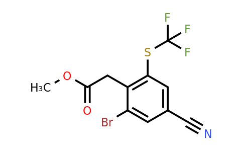 1807171-58-9 | Methyl 2-bromo-4-cyano-6-(trifluoromethylthio)phenylacetate