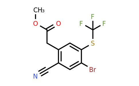 1807171-71-6 | Methyl 4-bromo-2-cyano-5-(trifluoromethylthio)phenylacetate