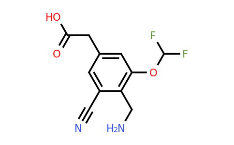 1807171-74-9 | 4-Aminomethyl-3-cyano-5-(difluoromethoxy)phenylacetic acid
