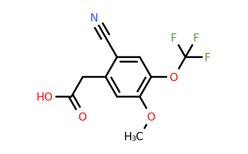 1807175-61-6 | 2-Cyano-5-methoxy-4-(trifluoromethoxy)phenylacetic acid