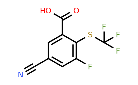 1807176-98-2 | 5-Cyano-3-fluoro-2-(trifluoromethylthio)benzoic acid