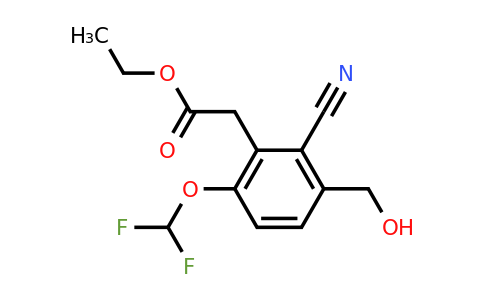 1807177-17-8 | Ethyl 2-cyano-6-difluoromethoxy-3-(hydroxymethyl)phenylacetate