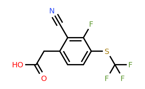 1807177-24-7 | 2-Cyano-3-fluoro-4-(trifluoromethylthio)phenylacetic acid