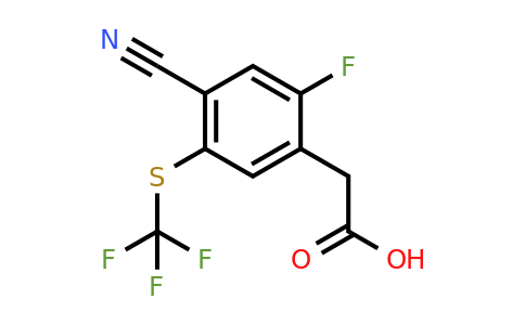1807177-33-8 | 4-Cyano-2-fluoro-5-(trifluoromethylthio)phenylacetic acid