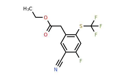 1807177-45-2 | Ethyl 5-cyano-4-fluoro-2-(trifluoromethylthio)phenylacetate