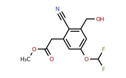1807177-52-1 | Methyl 2-cyano-5-difluoromethoxy-3-(hydroxymethyl)phenylacetate