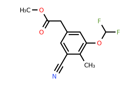 1807178-52-4 | Methyl 3-cyano-5-difluoromethoxy-4-methylphenylacetate