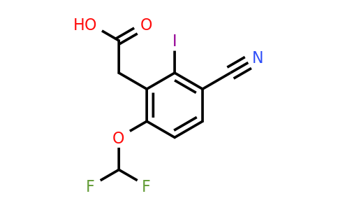 1807179-79-8 | 3-Cyano-6-difluoromethoxy-2-iodophenylacetic acid