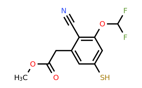 Methyl 2-cyano-3-difluoromethoxy-5-mercaptophenylacetate