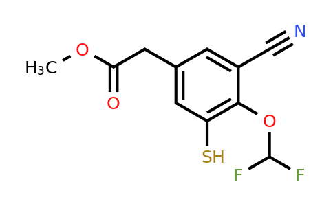 1807183-27-2 | Methyl 3-cyano-4-difluoromethoxy-5-mercaptophenylacetate
