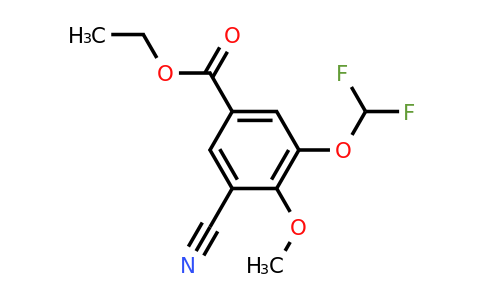1807184-48-0 | Ethyl 3-cyano-5-difluoromethoxy-4-methoxybenzoate