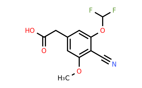 1807184-83-3 | 4-Cyano-3-difluoromethoxy-5-methoxyphenylacetic acid