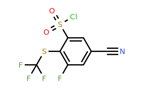 1807187-94-5 | 5-Cyano-3-fluoro-2-(trifluoromethylthio)benzenesulfonylchloride