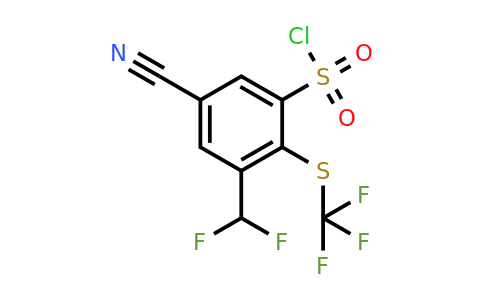 1807188-42-6 | 5-Cyano-3-difluoromethyl-2-(trifluoromethylthio)benzenesulfonylchloride