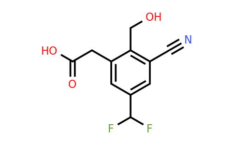 1807188-70-0 | 3-Cyano-5-difluoromethyl-2-(hydroxymethyl)phenylacetic acid