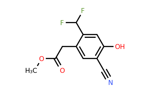 1807189-48-5 | Methyl 5-cyano-2-difluoromethyl-4-hydroxyphenylacetate
