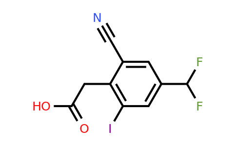 1807189-95-2 | 2-Cyano-4-difluoromethyl-6-iodophenylacetic acid