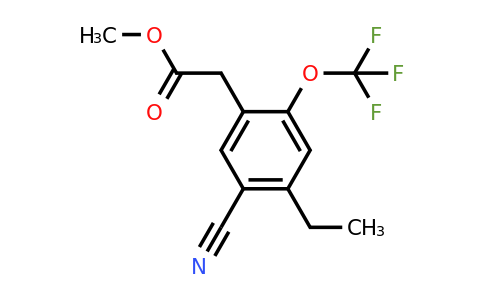 1807190-03-9 | Methyl 5-cyano-4-ethyl-2-(trifluoromethoxy)phenylacetate
