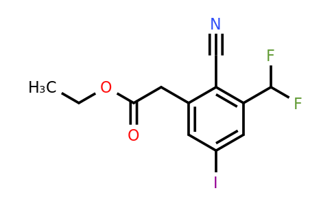 1807190-08-4 | Ethyl 2-cyano-3-difluoromethyl-5-iodophenylacetate