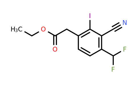 1807190-18-6 | Ethyl 3-cyano-4-difluoromethyl-2-iodophenylacetate
