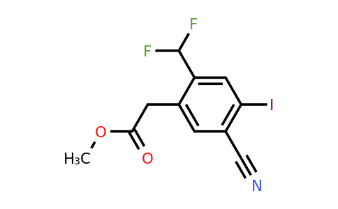 1807190-42-6 | Methyl 5-cyano-2-difluoromethyl-4-iodophenylacetate