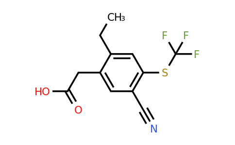 1807192-16-0 | 5-Cyano-2-ethyl-4-(trifluoromethylthio)phenylacetic acid