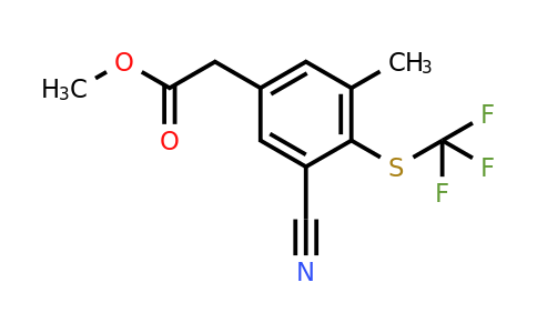 1807193-36-7 | Methyl 3-cyano-5-methyl-4-(trifluoromethylthio)phenylacetate