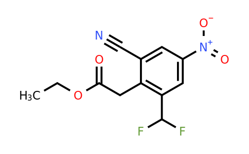 1807194-16-6 | Ethyl 2-cyano-6-difluoromethyl-4-nitrophenylacetate
