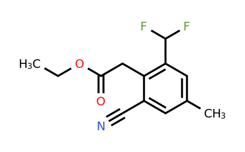 1807195-04-5 | Ethyl 2-cyano-6-difluoromethyl-4-methylphenylacetate