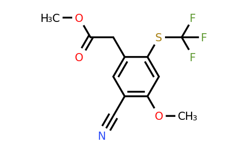 1807195-45-4 | Methyl 5-cyano-4-methoxy-2-(trifluoromethylthio)phenylacetate
